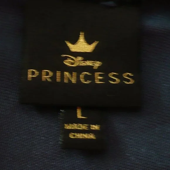 ❤️ NEW Disney Princess Sweatshirt Top Blue Floral Velour Size Large - Picture 8 of 11